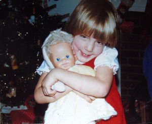 Amy and her much-loved doll, Ka'wen.